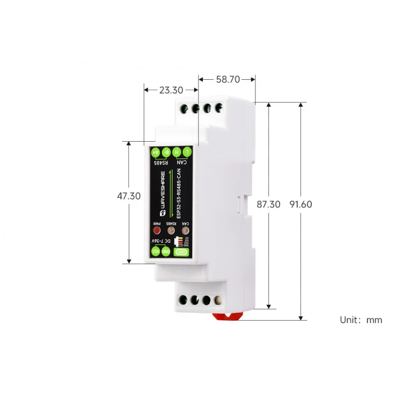 

SKU-32154 Waveshare Industrial ESP32-S3 Control Board With RS485 And CAN Communication Interfaces, Supports Wi-Fi / Bluetooth, B