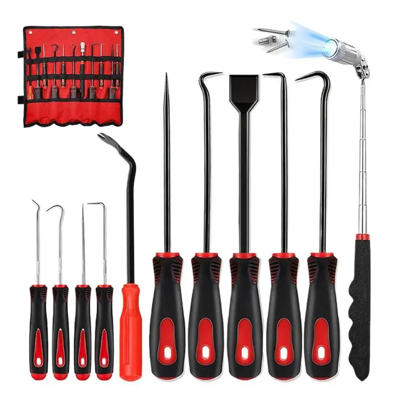 Automotive Repair Tool Kit Multipurpose Metal Hook And Pick Tool 11PCS Auto Repair Tool Set Hook And Pick Set for Repairing Car