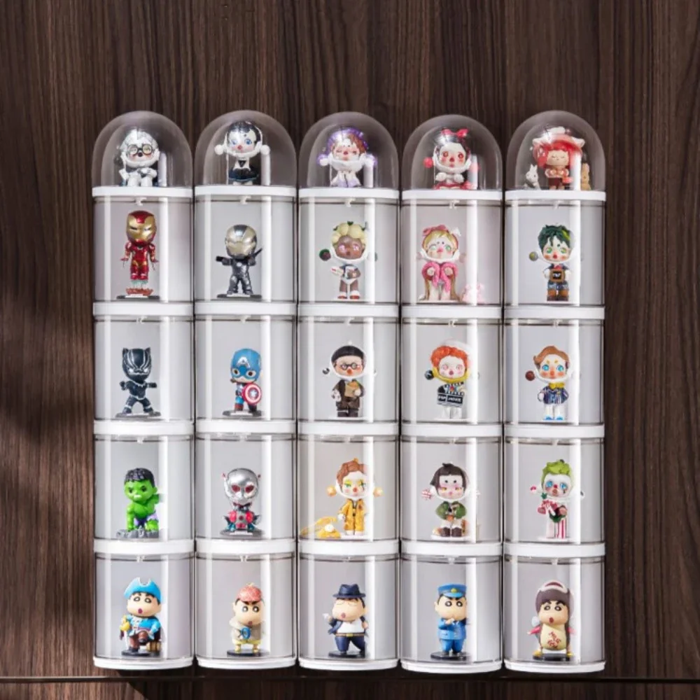 Display Box Transparent Acrylic Rotating Wall Hanging Blind Box Storage For Doll Model Kits Organizer Cabinet