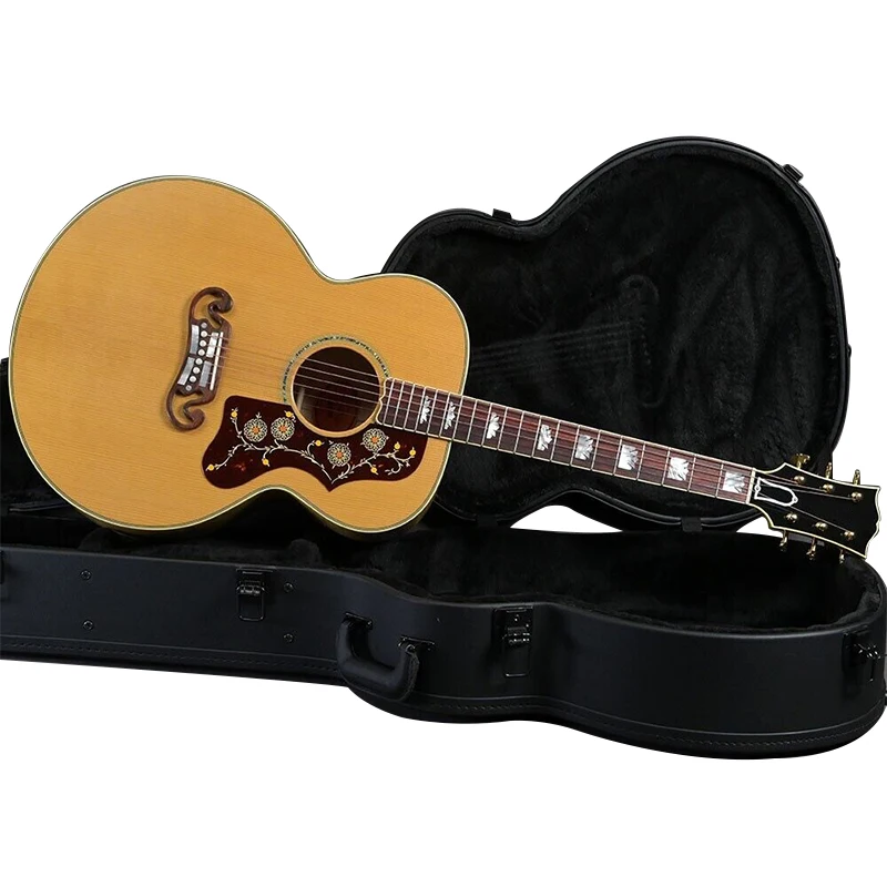 SJ200 Arce flameado hecho para medir la guitarra acústica 2025