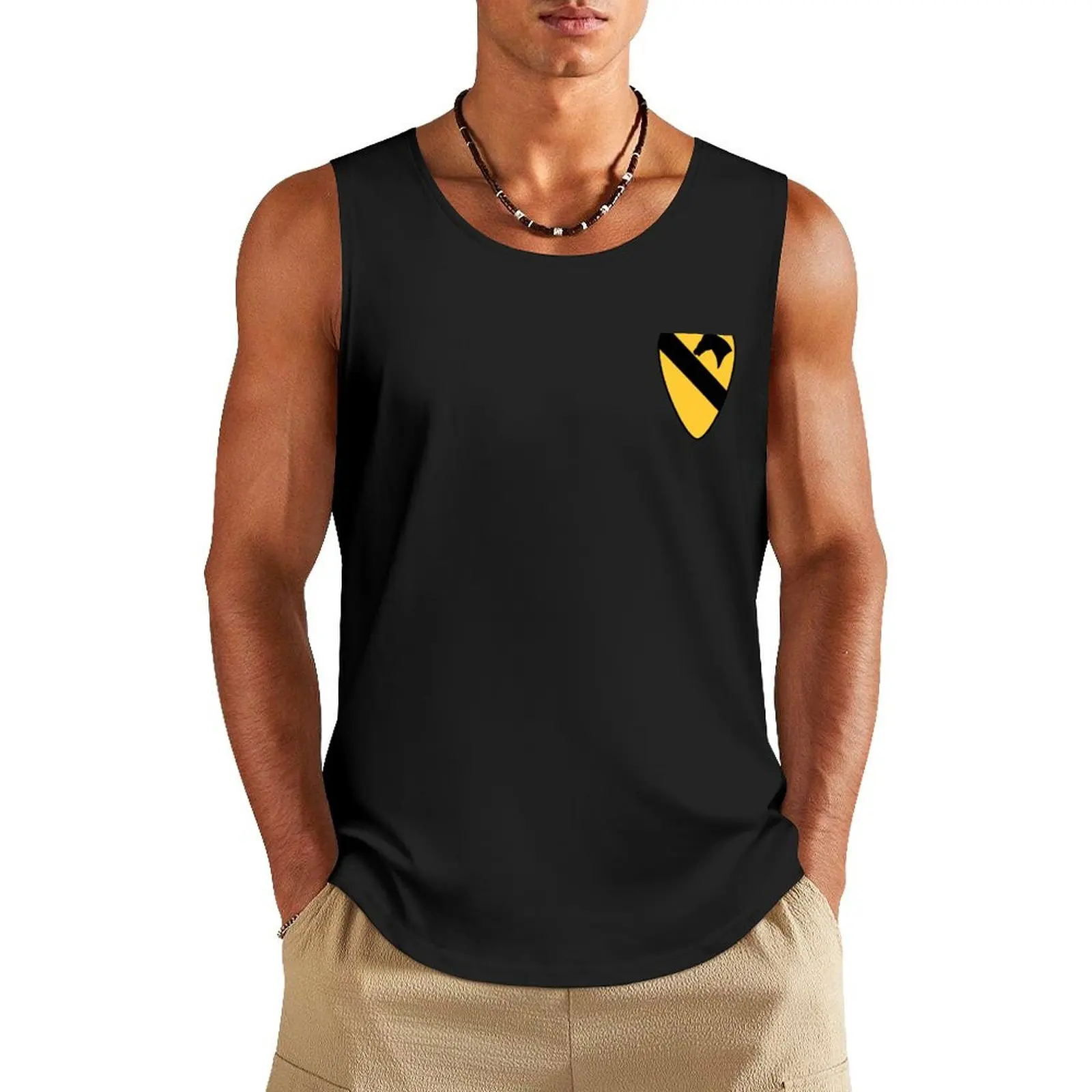 

1st Cavalry Division Tank Top sleeveless shirts sports clothes for men Sleeveless T-shirt