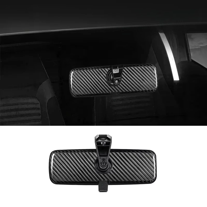 Real Carbon Fiber Rearview Mirror Inner Shell For Fiat/Abarth 500 Universal Interior Accessories
