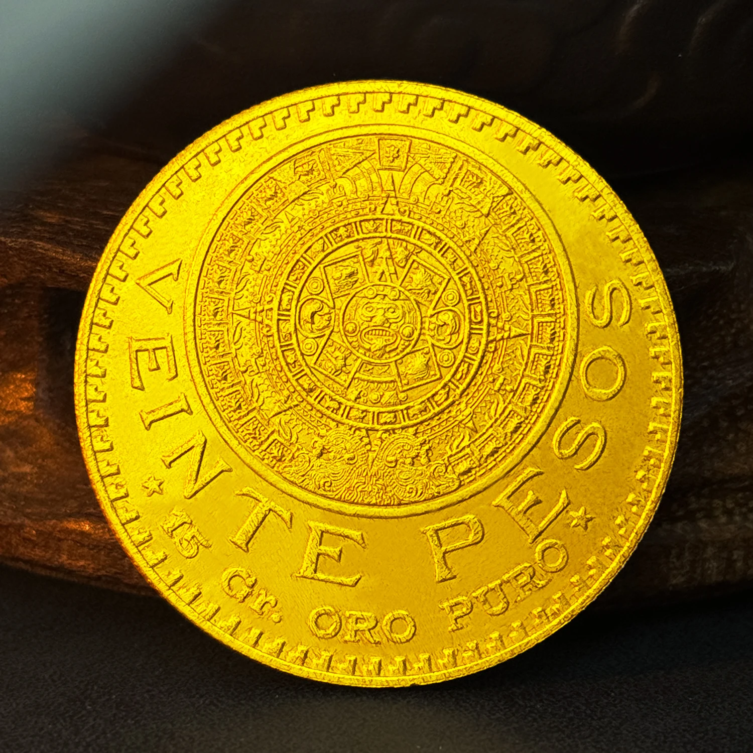 

1959 Mexican Aztek 20 pesos Gold Copy Commemorative Coin Eagle Bites Snake Old Money Original Collection Medal Decoration Gift