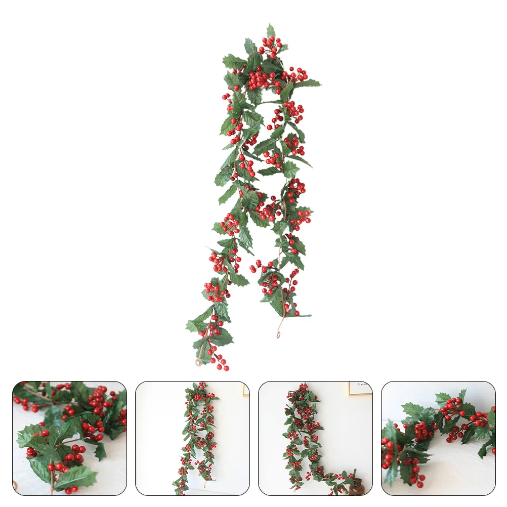 Berry Rattan Decoration Christmas Decorations Green Accessories Plastic Simulation