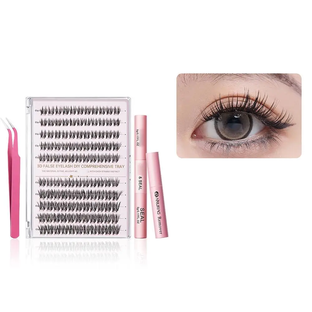 

Hot Self Adhesive Cluster Lashes Press on No Glue Needed Segmented Eyelashes Reusable DIY Individual Eyelash Extension