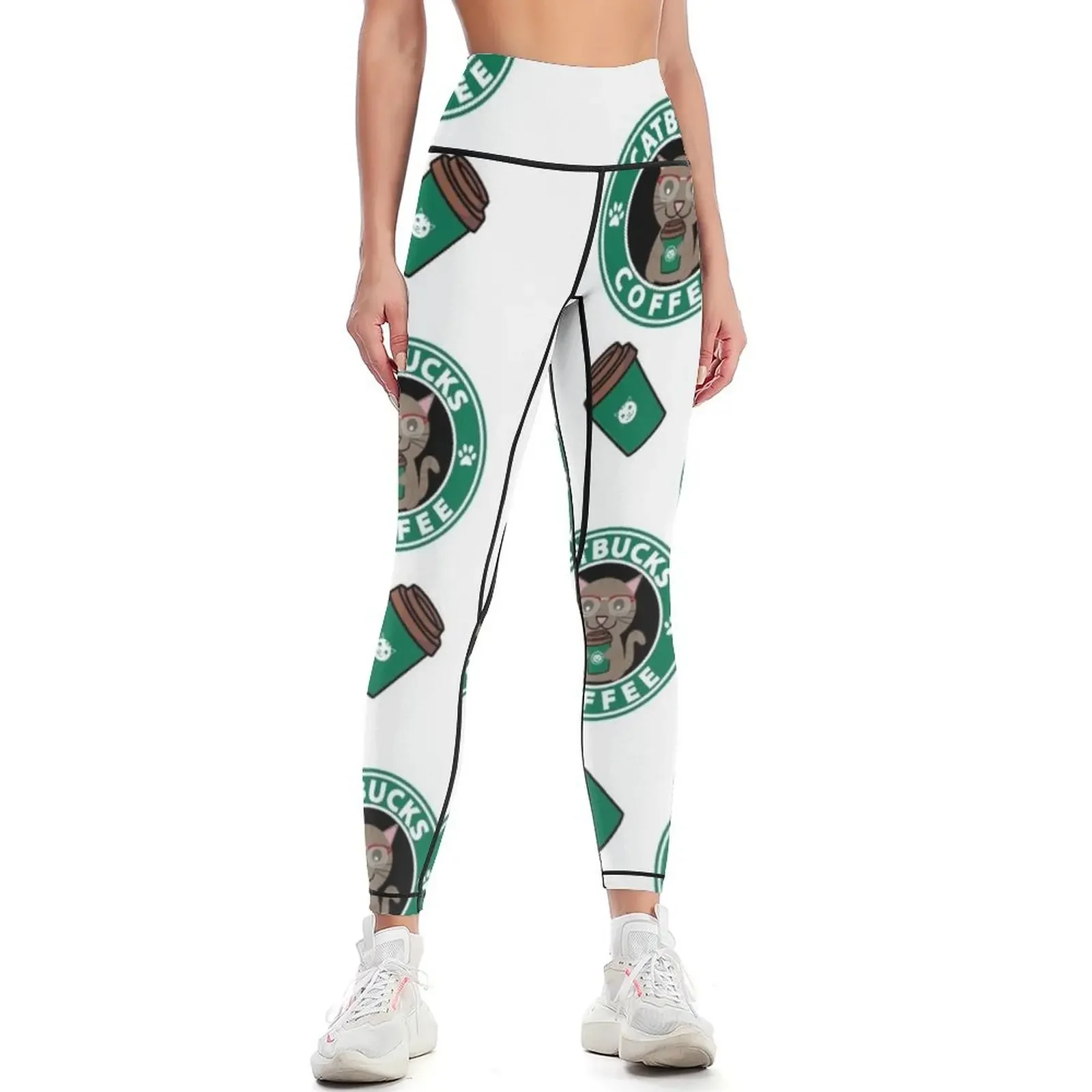 

Леггинсы Catbucks Coffee Coffee Leggings, спортивные шорты для тренировок в тренажерном зале, женские леггинсы