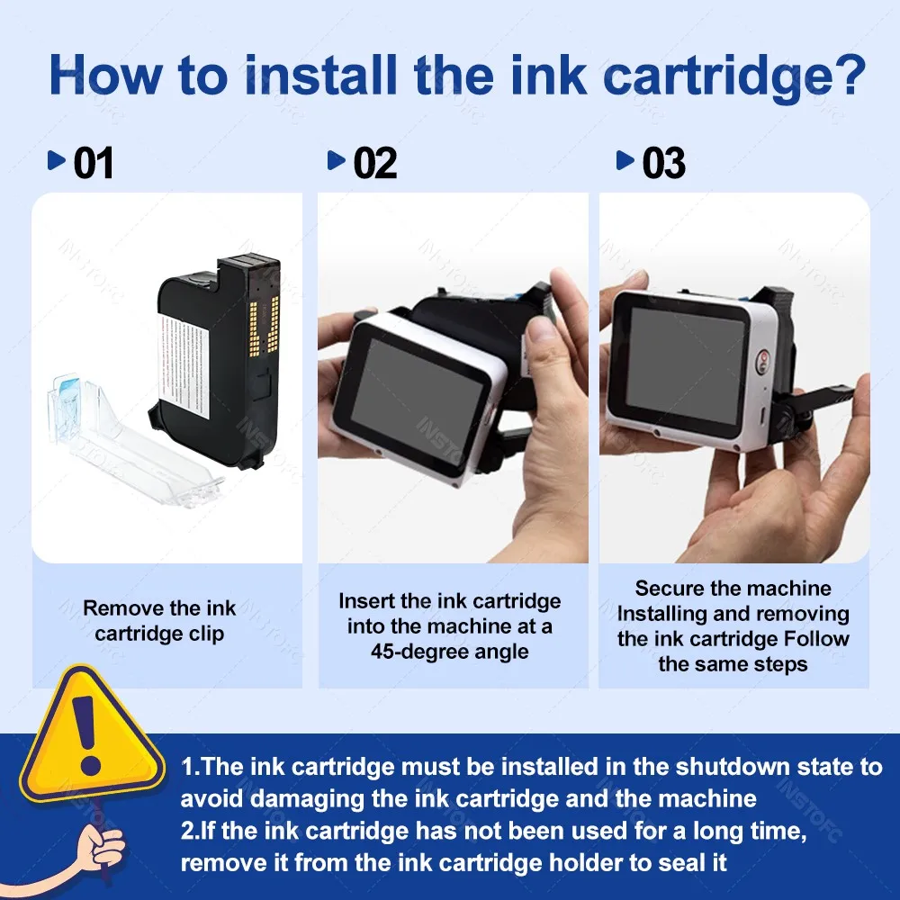 12.7mm Mini Portable Inkjet Printer with Grips 28 Languages Coding Machine for Plastic Text Label Batch Number Logo Date Print