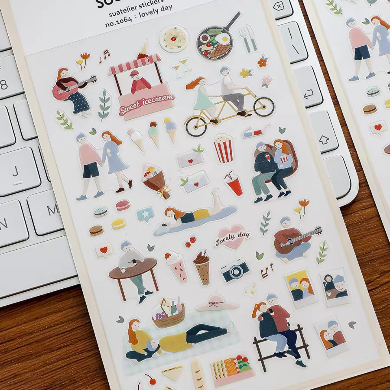 Korean Import Suatelier Lovely Happy Day Stickers Scrapbooking Diy Journal Stationery Sticker Deco School Supplies Gift