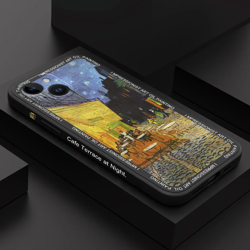 

Outdoor Cafe Phone Case For iPhone 15 14 13 12 11 Plus Pro Max Mini X XR XS SE2020 8 7 6 6S Plus Liquid Silicone Cover