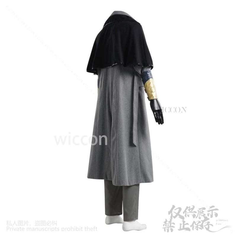 Anime Gehrman Cosplay Costume Trench Coat Hat Gothic Uniform Suit Game Bloodborne For Man Halloween Christmas Party Customized
