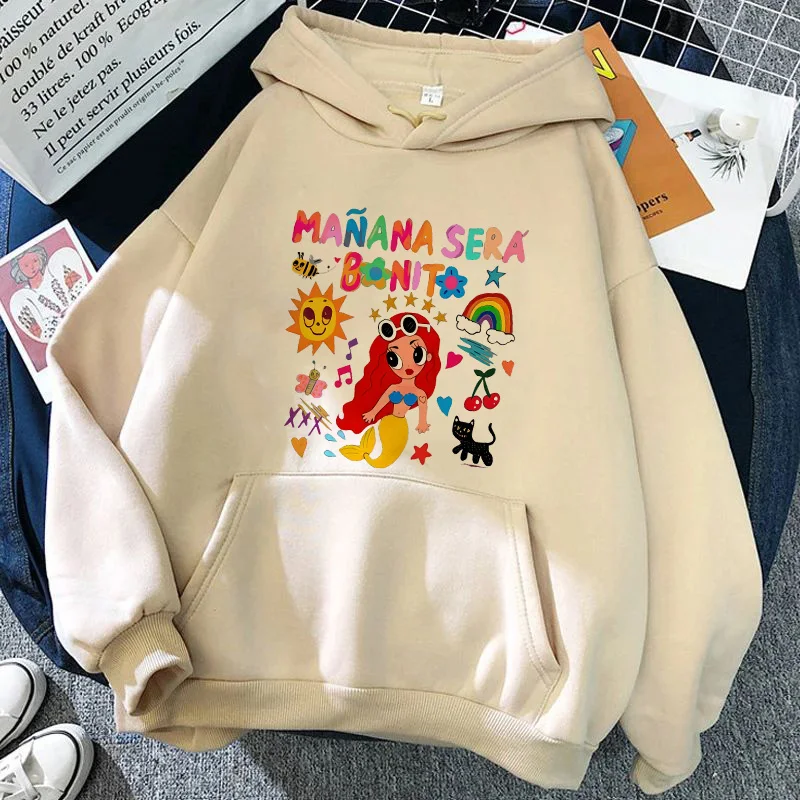 90s Y2k Sweatshirt Woman Hoodie Manana Sera Bonito Bichota Karol G Hoodies Women Graphic Trendy Clothing Streetwear Pullover Top