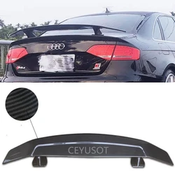 FOR GT Universal Accessories Spoiler Audi A4 S4 B8 B9 B9.5 ABS Material Sedan Car Trunk Rear Lip Tail WING Black Body Kit 2008+