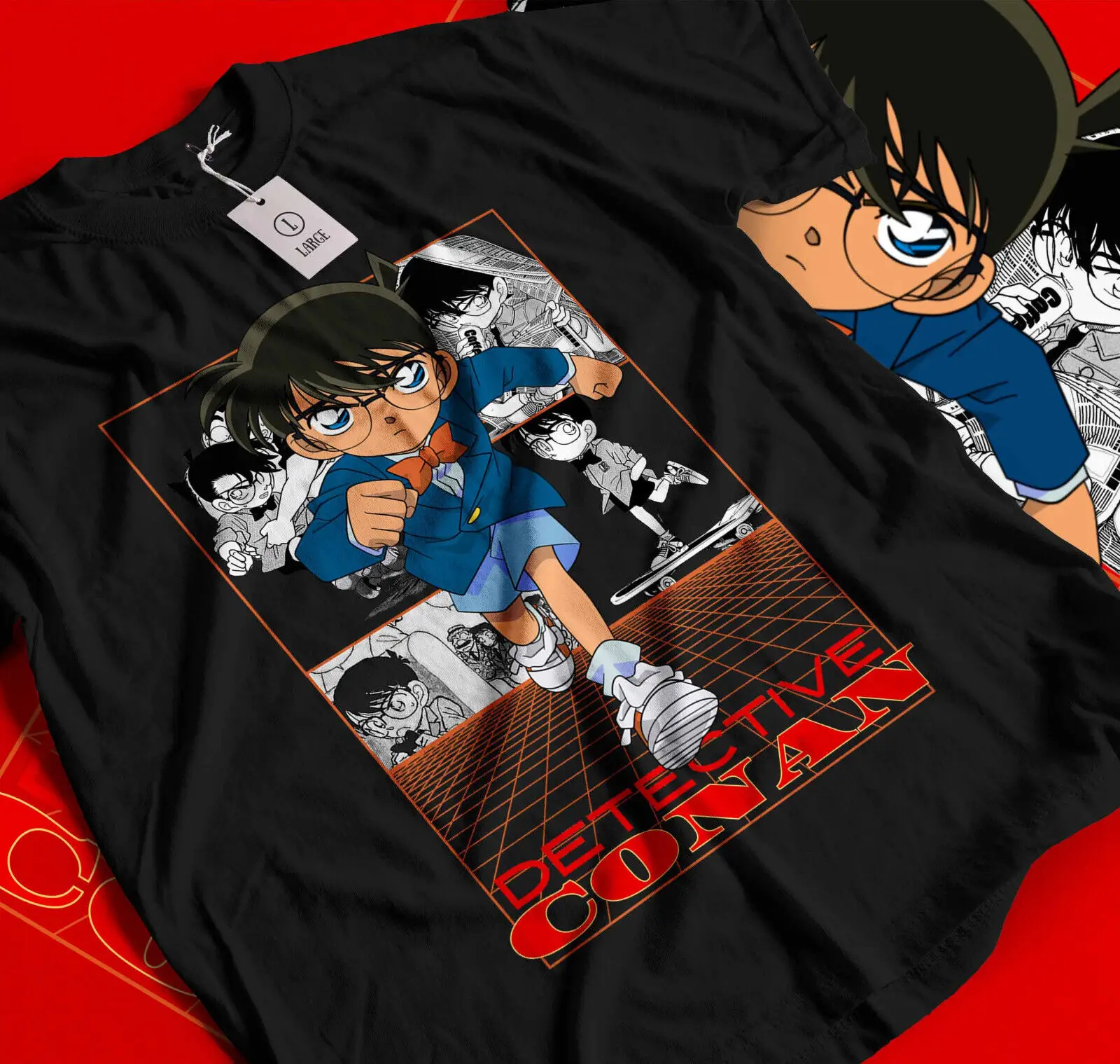 Detective Conan T-shirt Edogawa Shirt Shinichi Vermouth Gin Girl Shirt Gift 100