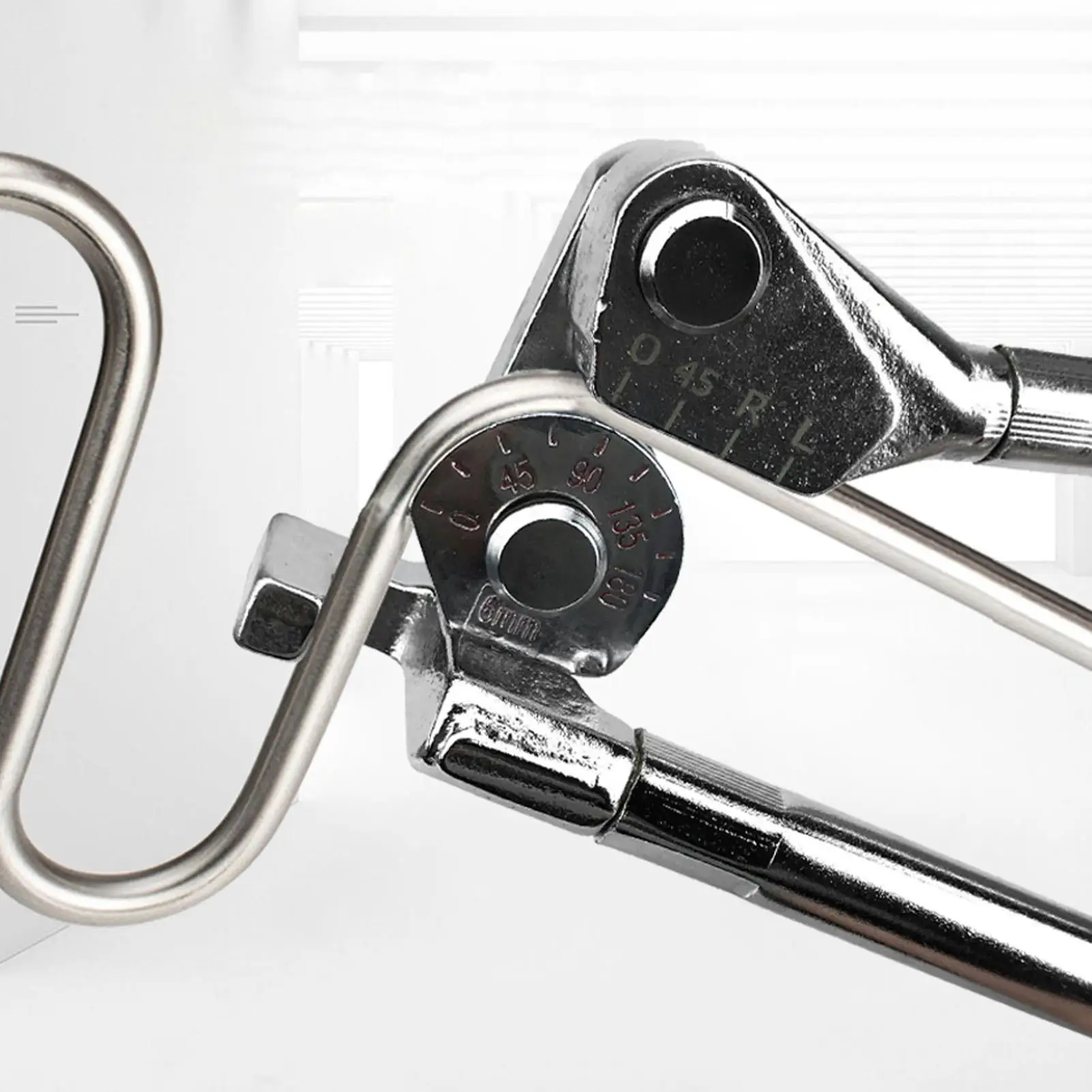 كماشة ثني الأنابيب المريحة 6 مم ثني أنبوب متين للنحاس والألومنيوم والفولاذ المقاوم للصدأ 180 درجة بمقياس واضح #5