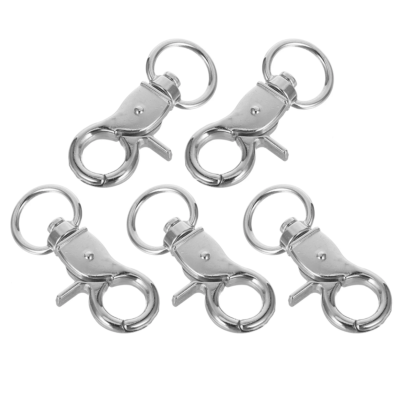 

5pcs Parrot Cage Door Locks Bird Cages Stainless Steel Safety Buckles Lobster Clasp Swivel Spring Buckle Pet Supplies