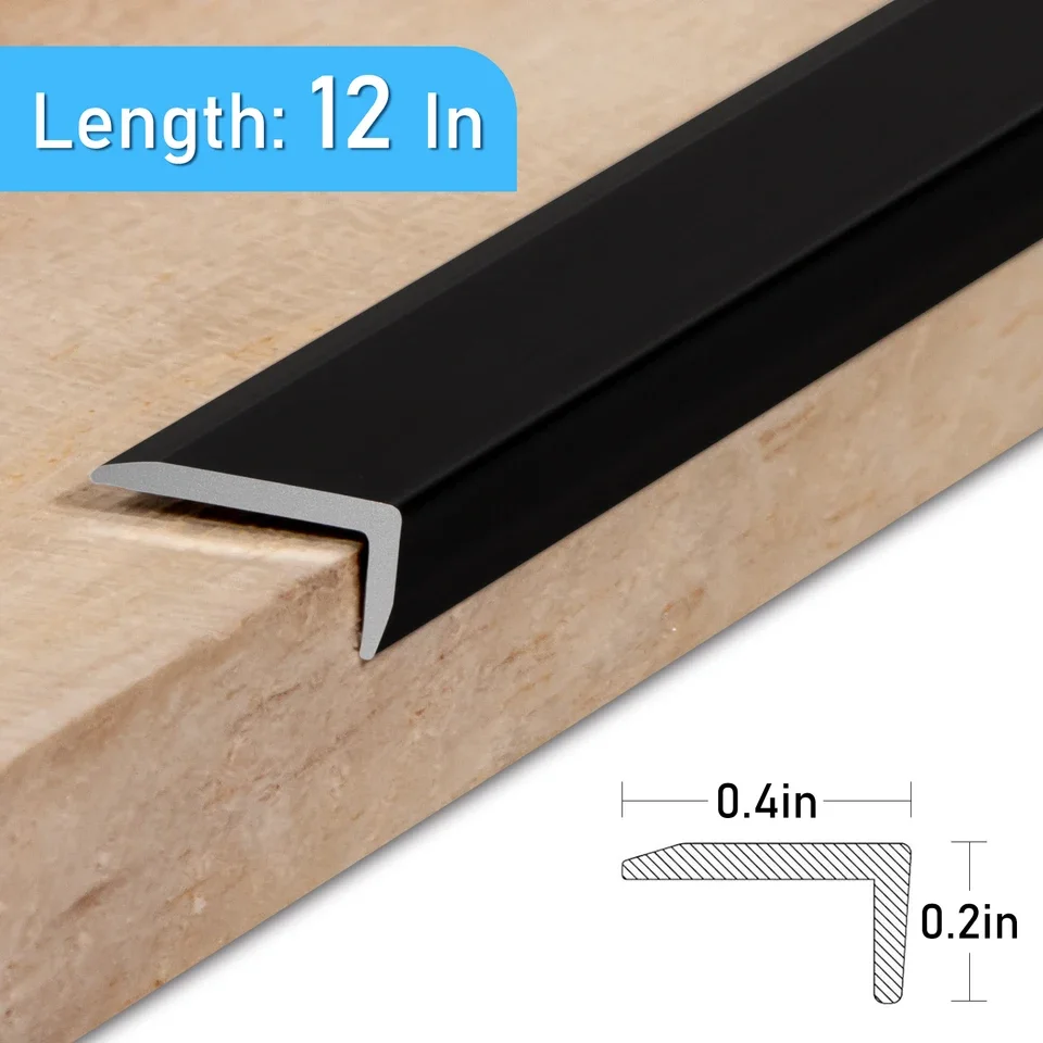 10-piece L-shaped aluminum corner protector strip 30.5 cm x 30.5 cm x 0.2 cm waterproof metal trim for kitchen backsplash wall e