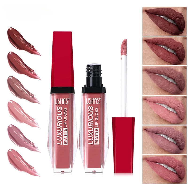 Matte Sexy Lip Make-Up Fluwelen Hydraterende Vloeibare Lippenstift Lippenstift Waterdichte, Langdurige Antiaanbakbeker Vrouwen Schoonheidscosmetica