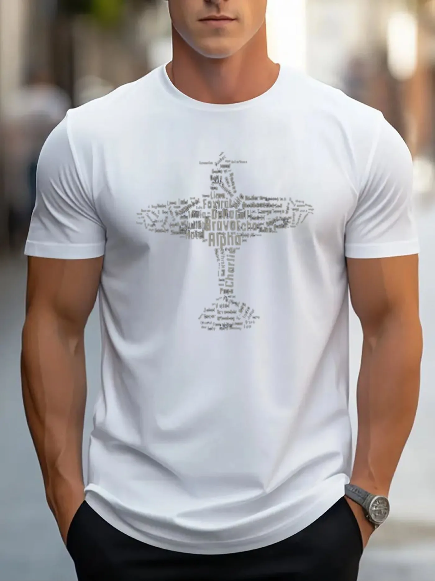 Men Casual Short Sleeve Tee 1 Pcs 100% Heavy Cotton - Comfortable Crew Neck, Soft Adorable Tees Tops
