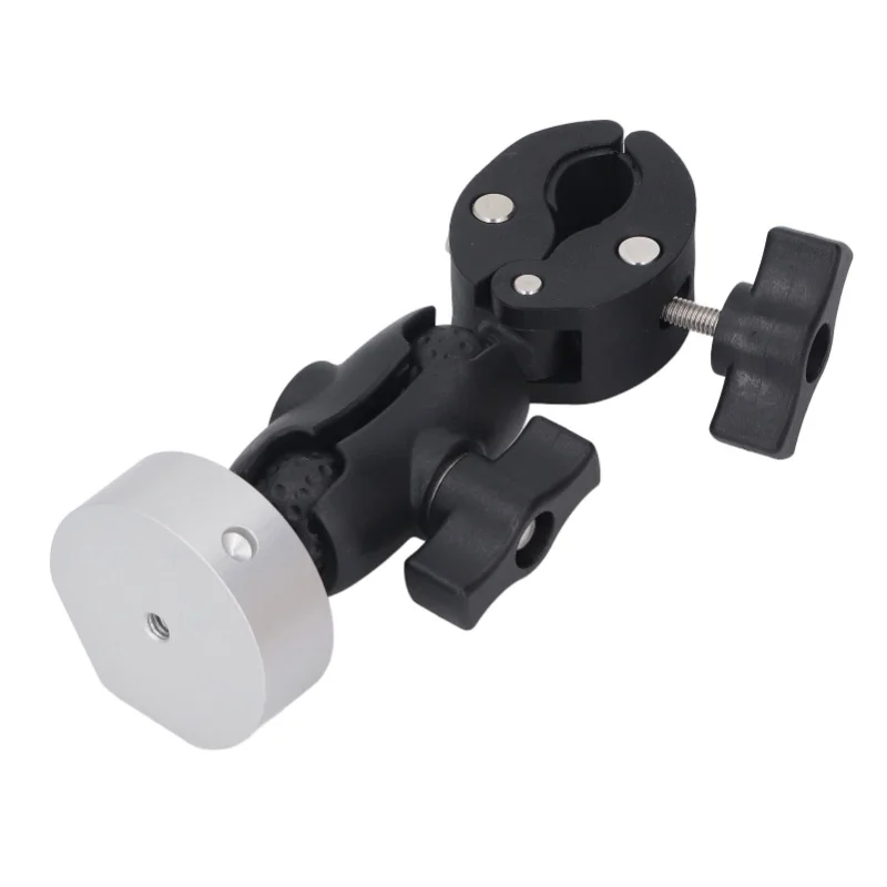 Satellite Mounting Bracket Aluminum Alloy Strong Clamp Angle Adjustable Satellite Bracket With Adapter For RVs Poles Yachts