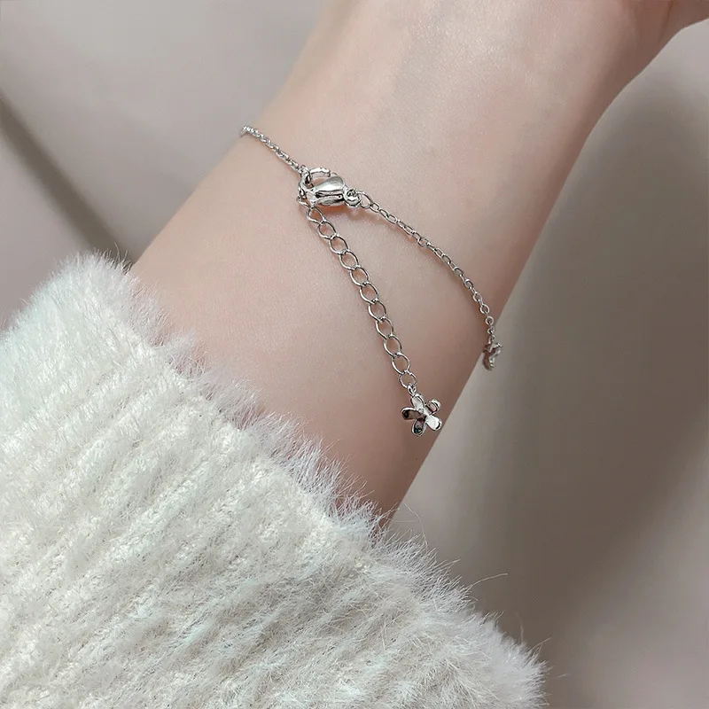 VENTFILLE 925er Sterlingsilber, diamantbesetztes Schmetterlingsarmband, Damenmode, Temperament, Blume, verstellbares Armband – Detail 14