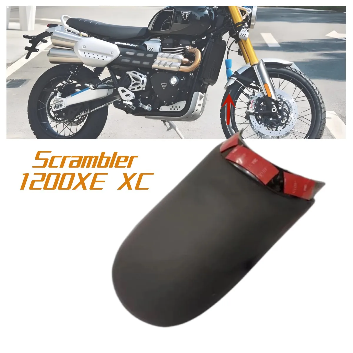 Motorcycle Accessories Front Fender Extender Fairing ABS Injection Molding FOR Triumph Scrambler 1200XE 1200XC 1200 XE XC