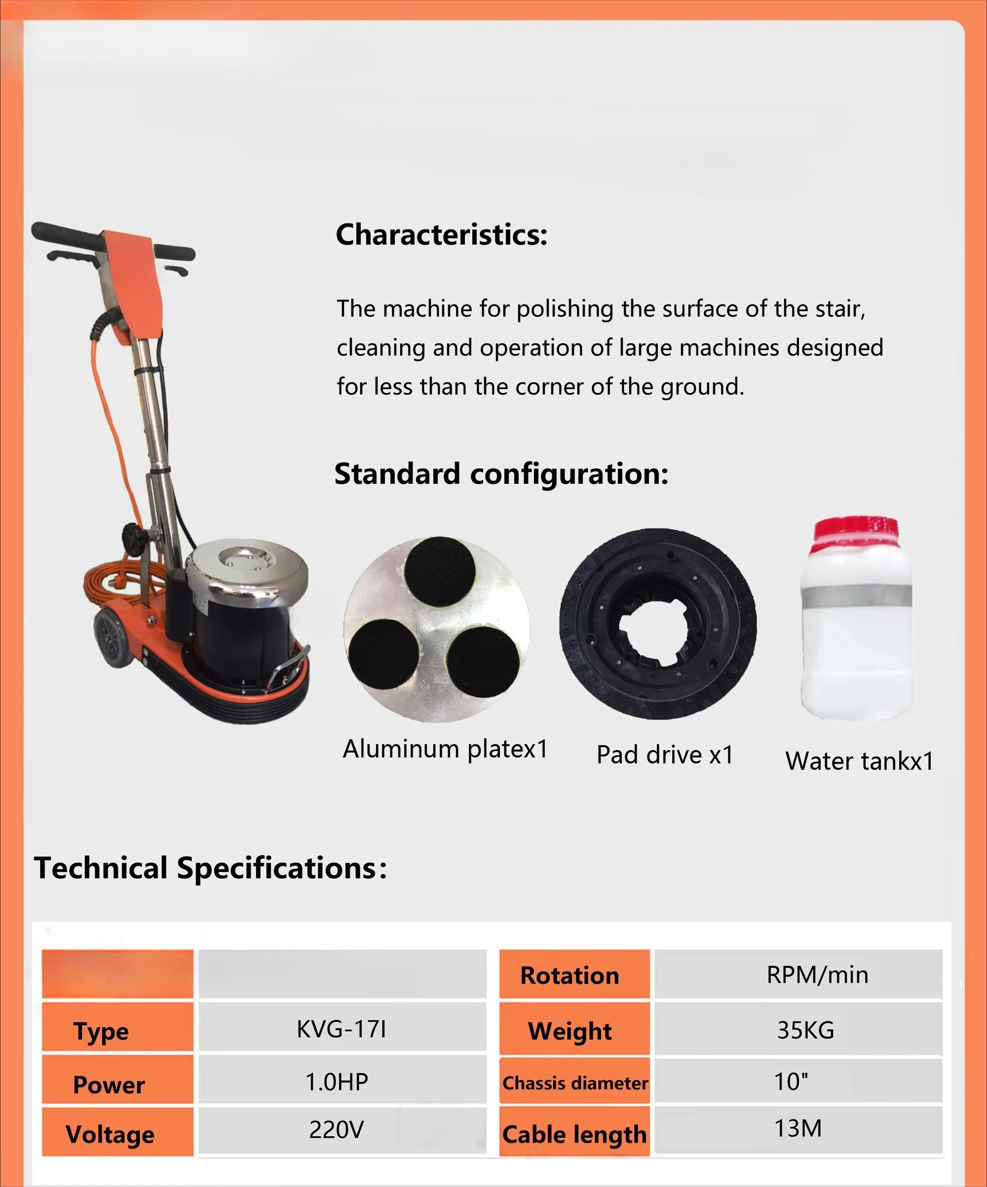 Redelijke prijs Hoge kwaliteit trapreinigingsmachine