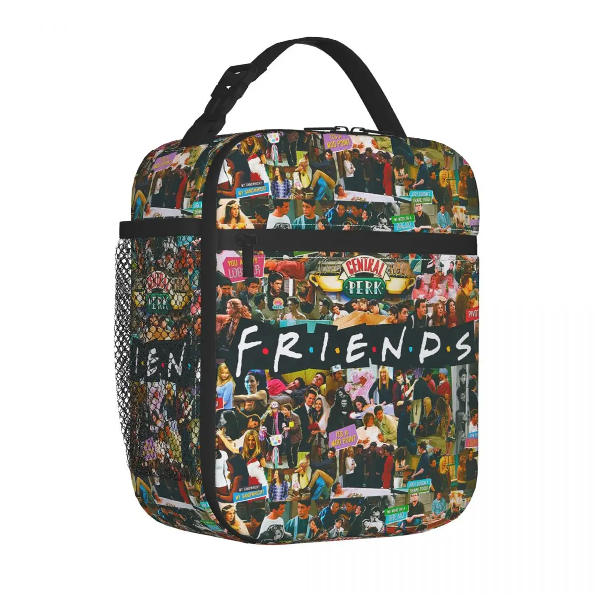 Friends TV Show Collage Insulated Lunch Bags Leakproof Rachel Monica Lunch Container Cooler Bag Tote Lunch Box College Girl Boy