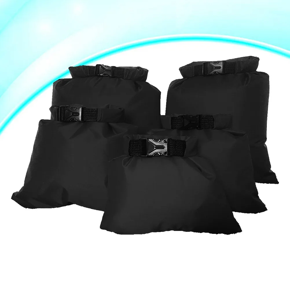 

5Pcs Waterproof Dry Bag Set Sizes Xl Xxl Full Seam Tape Double Stitched Watertight for Drifting Canoeing Sailing Hiking