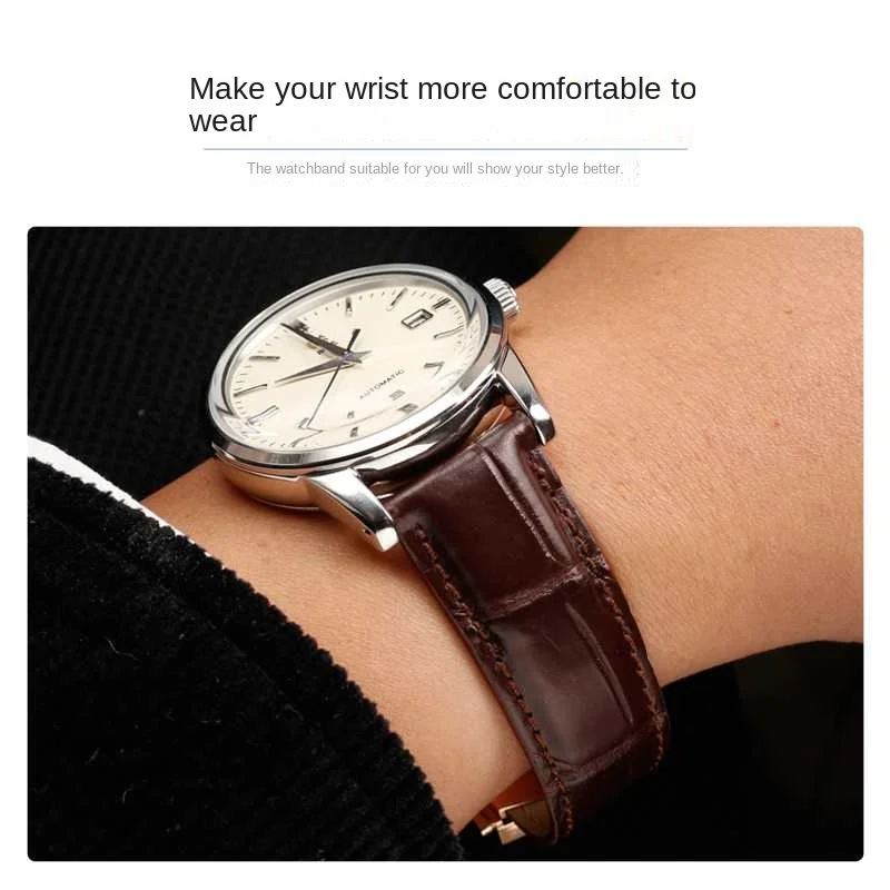 Genuine crocodile skin watch with For TAG Heuer CARRERA WAS2111 series 19 20 22mm Man Folding Clasp Watch chain