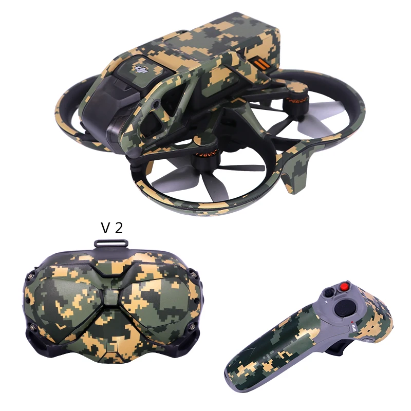 Do gogli DJI Avata Drone 2/V2 okulary lotnicze komplet naklejek z PVC wodoodporne, odporne na zarysowania skórki ochronne akcesoria