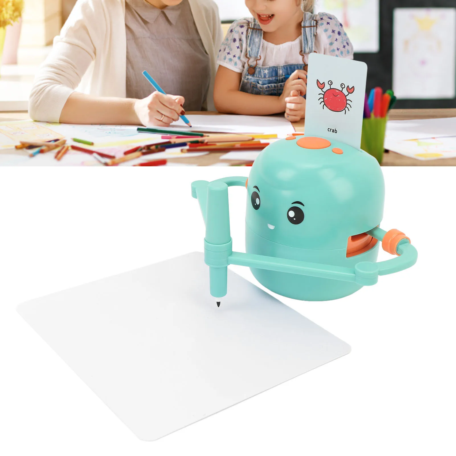 

Educational Drawing Learning Robot Toy Interactive Children Toy Intelligent Drawing Learning Robot Toy for Aged 3 To 9 Years Old
