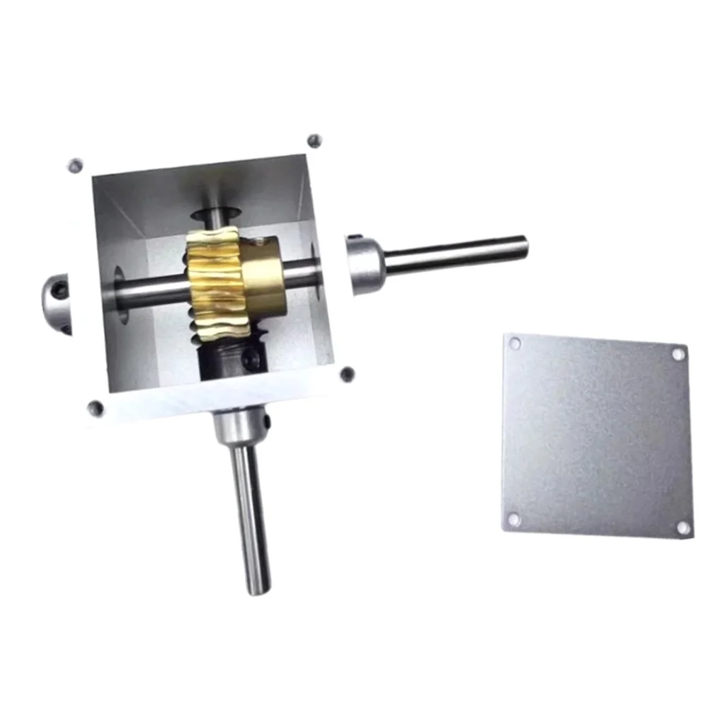 1:10/20 Small Right Angle Worm Gear Reducer Gearbox Reversing Function Corner Precision Engineering Applications Self-locking