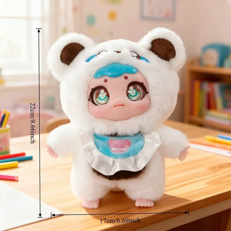 Peluche vinyle visage ours oreille poupée exquise mignon figurine jouet fille chambre décor de bureau enfants vacances fête Festival cadeau