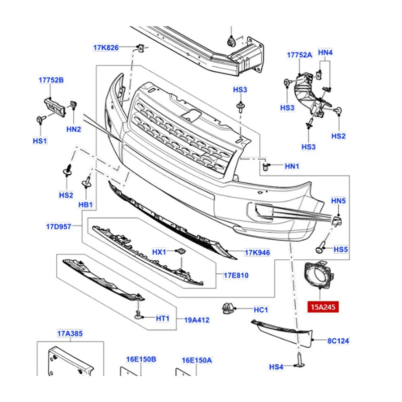 

A73X-2Pcs Car Front Bumper Fog Lamp Light Bezel Cover LR021951 LR022187 For Land Rover Freelander 2 LR2 2006 -2014