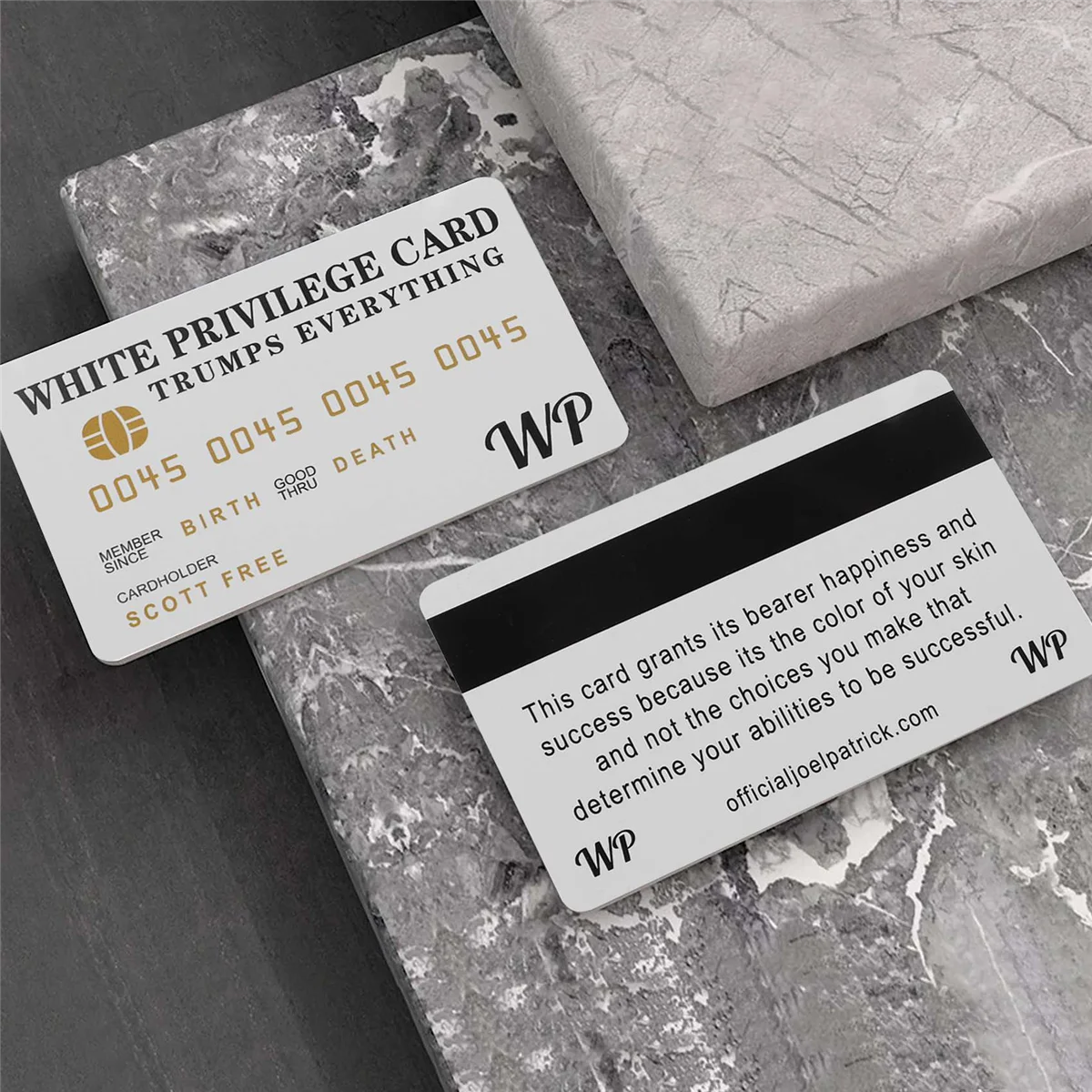 BOFO 10 PCS White Privilege Card Trumps Everything Credit Card Sets, Wallet Insert Card Romantic Card Business Gifts