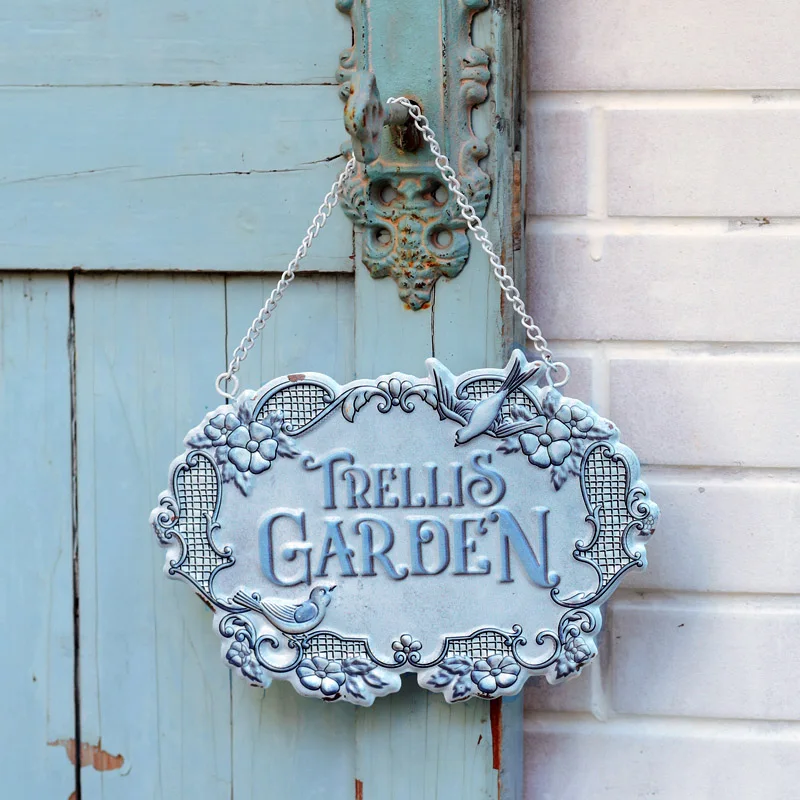 Welcome Sign Front Door Porch Decorations Metal Material Hanging Farmhouse Porch Outdoor Residence Spring Welcome Sign