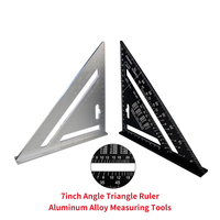 Triangle Ruler 7inch Aluminum Alloy Angle Protractor Speed Metric Square Measuring Ruler For Building Framing Tools Gauges