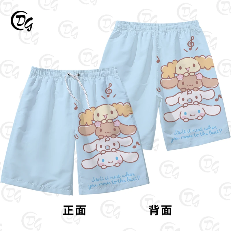 سانريو اليشم الغار الكلب كبير الأذن الكلب لطيف السراويل الرجال الفتيات الأزواج ارتداء الوالدين والطفل بناطيل الشواطئ شورت كرة السلة #5