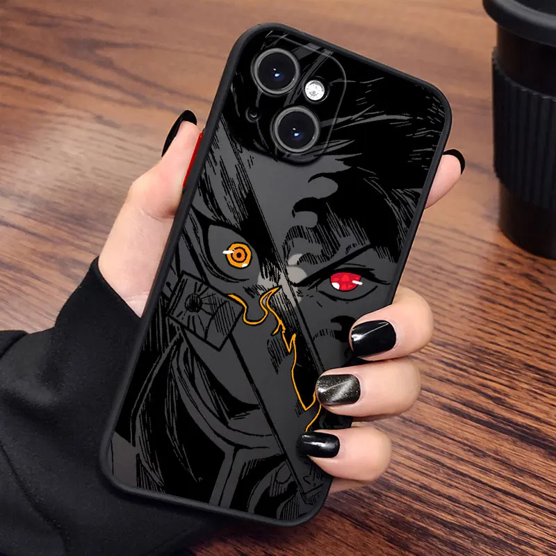 Demon Slayer Kimetsu no Yaiba For iPhone 15 14 13 12 11 Pro Max XS Max X XR 7 8 Plus 6S 5S Frosted Translucent Luxury Phone Case