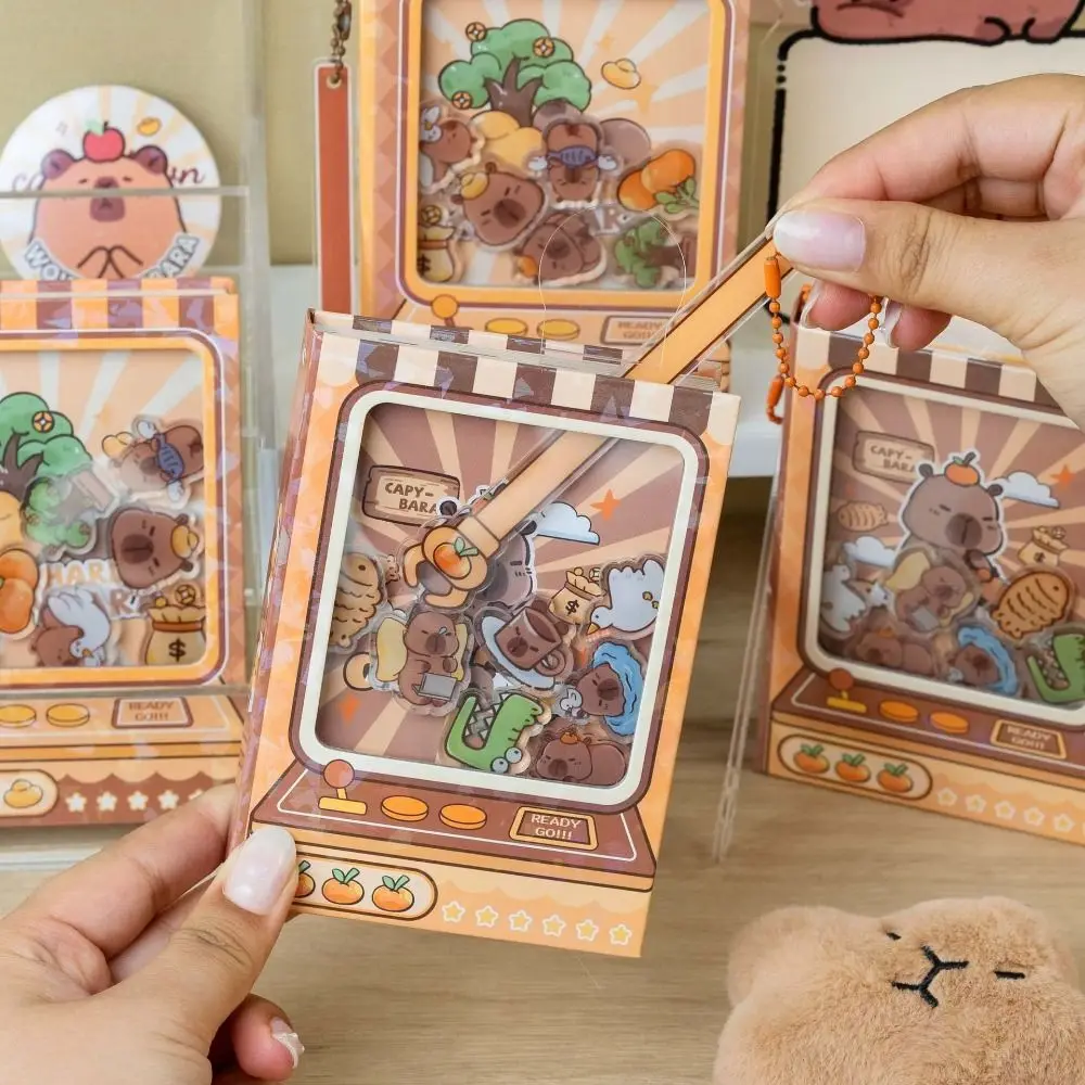 Portable Color Inner Page Capybara Notebook Cute Doll Claw Machine Small Notepad Diary Cartoon Square Writing Pad Diary