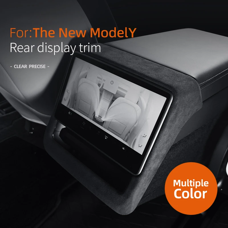 Imported Top Suede Car Rear Air Outlet Display Frame Panel Trim Interior Accessories For Tesla New Model 3 Highland 2024-2025