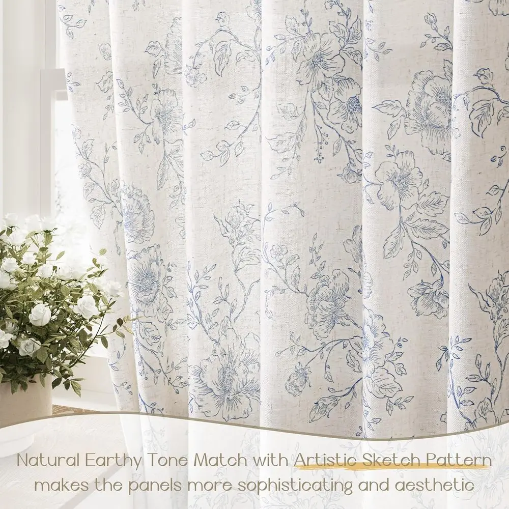 ستائر زرقاء مطوية من إسفنج الذاكرة، 84 طول، تصفية خفيفة، 40 وات × 84 لتر، لغرفة المعيشة، طراز المزرعة