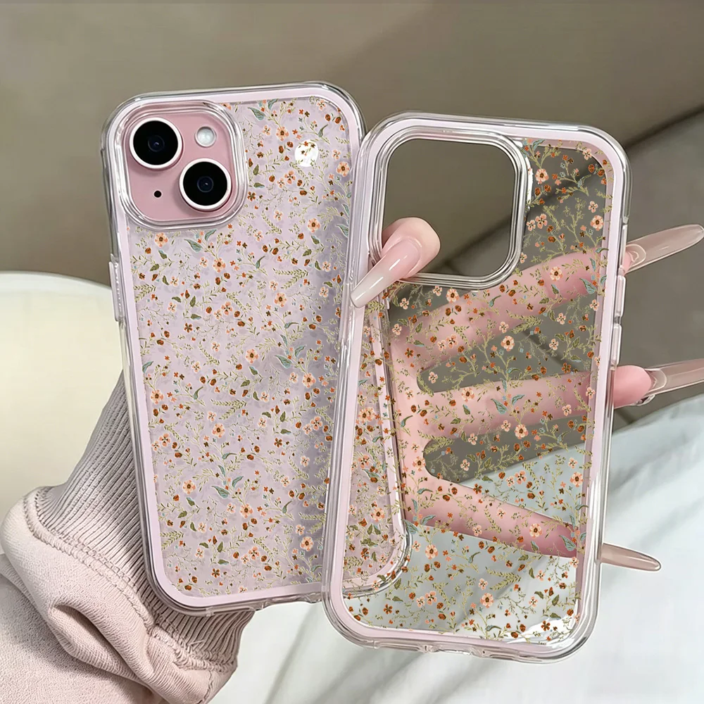 Wildflowers Transparente Handyhülle für iPhone 17 13 16 15 11 12 14 Pro Max 17 Air XR X Hülle Silikon 2 IN 1 Stoßfeste Weiche TPU-Abdeckung – Detail 6