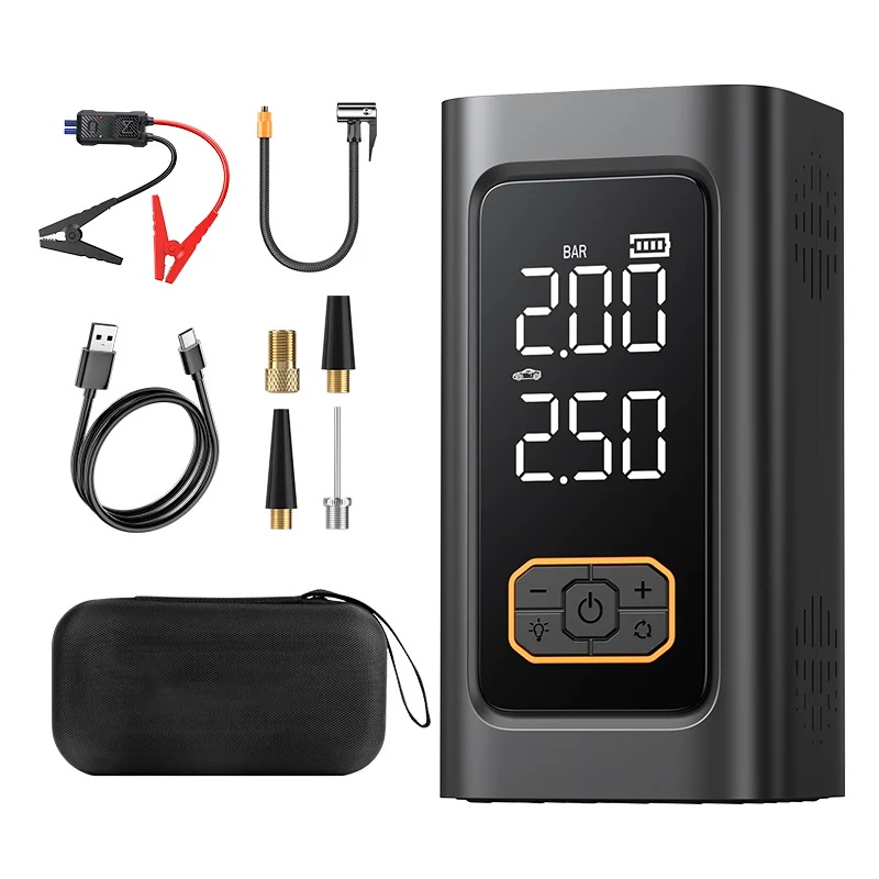 150PSI Car Jump Starter Tire Inflator Portable Power Bank LED Emergency Light USB for Travel US Warehouse 2026