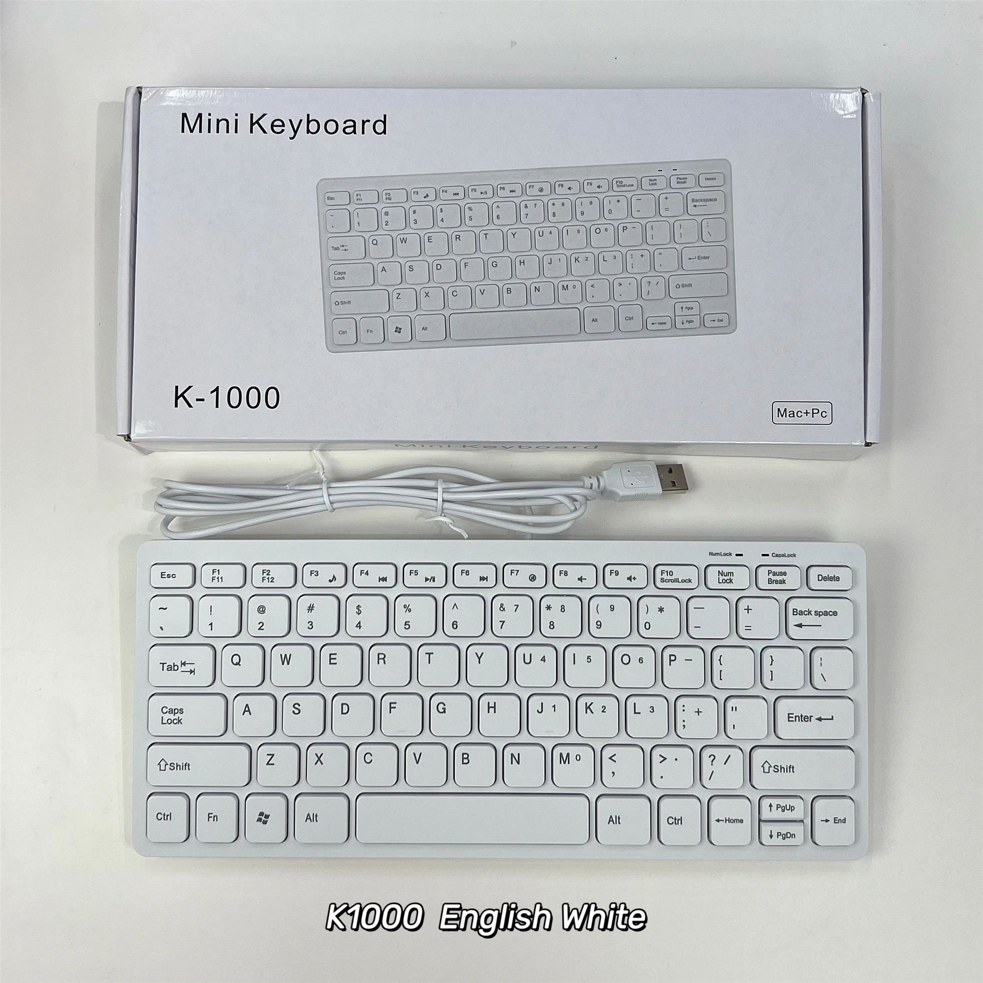 78 Keys for Laptop Desktop Computer PC Thin Korean Japanese German Russian French Spanish USB Wired Mini Keyboard Language