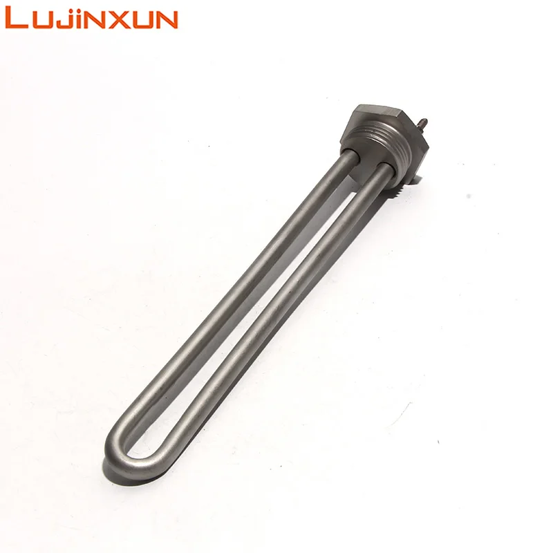 Lujinxun Low Voltage DC 12/24/36/48V 1inch BSP/NPT Solar Heater Heating Element 200mm Length 300W/600W 304SUS With Accessories