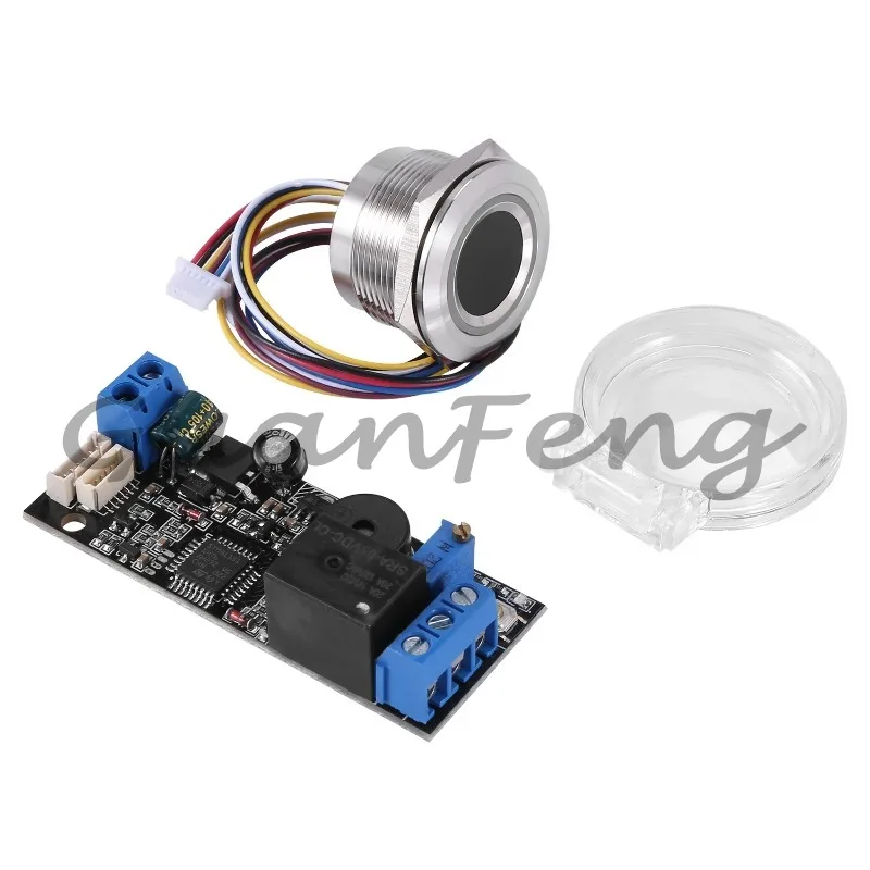 R503 Circular Fingerprint Recognition Module Is Paired with B24B K202 DC12V Fingerprint Control Board, Power Access Control Unit
