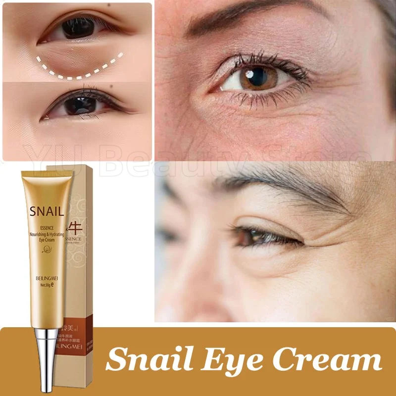 

Snail Eye Cream Dark Circles Eyes Bags Removal Anti Aging Fade Fine Lines Firm Moisturizing Repair Korean Skin Care Products 30g