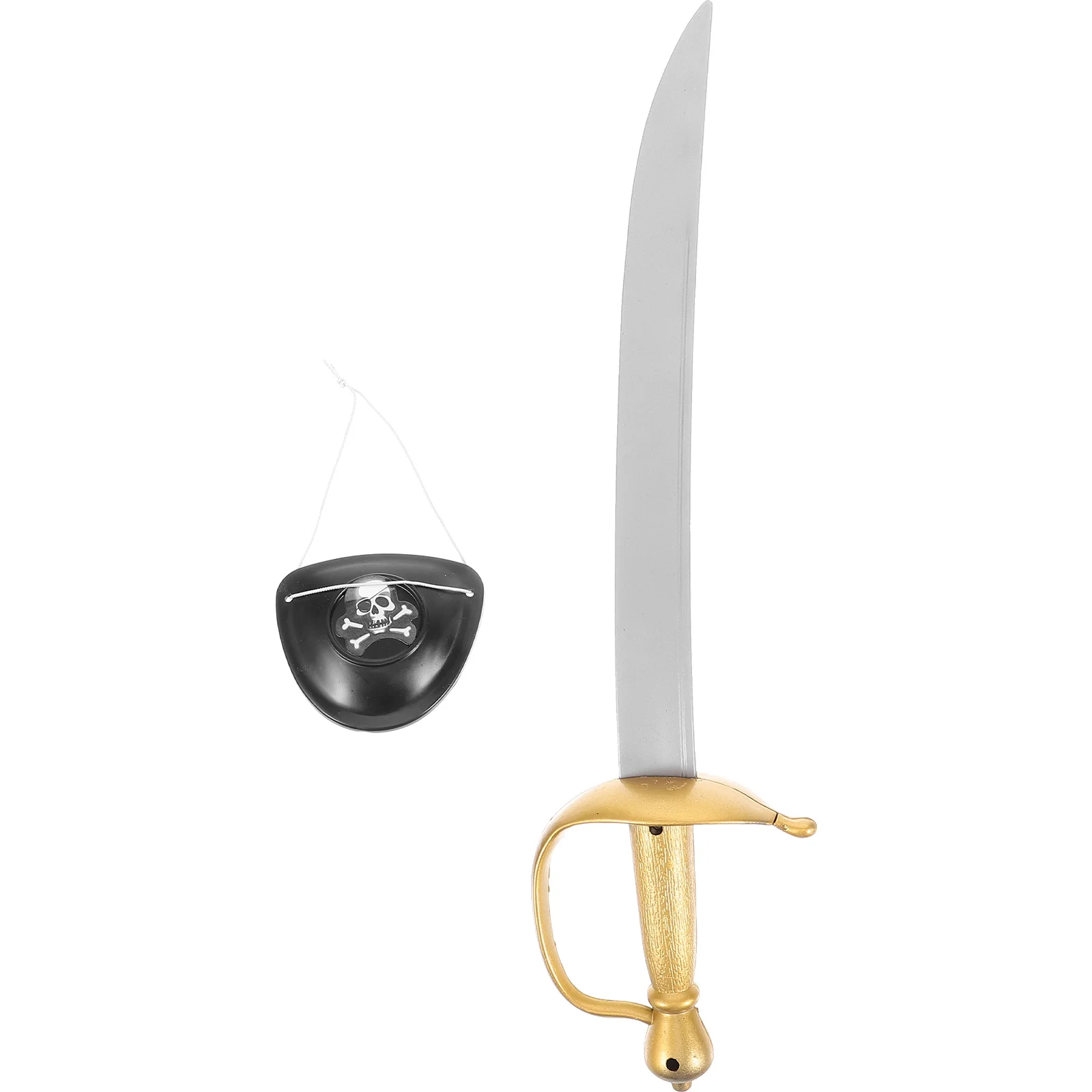 Spada di plastica spade pirata benda sull'occhio Anime Samurai spada spada di plastica puntelli cavaliere pirata Costume di Halloween forniture per feste