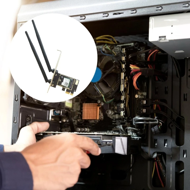 PCIEワイヤレスアダプターWIFI 5ネットワーキングカード802.11ac 1200Mbpsダブルバンドベストセール